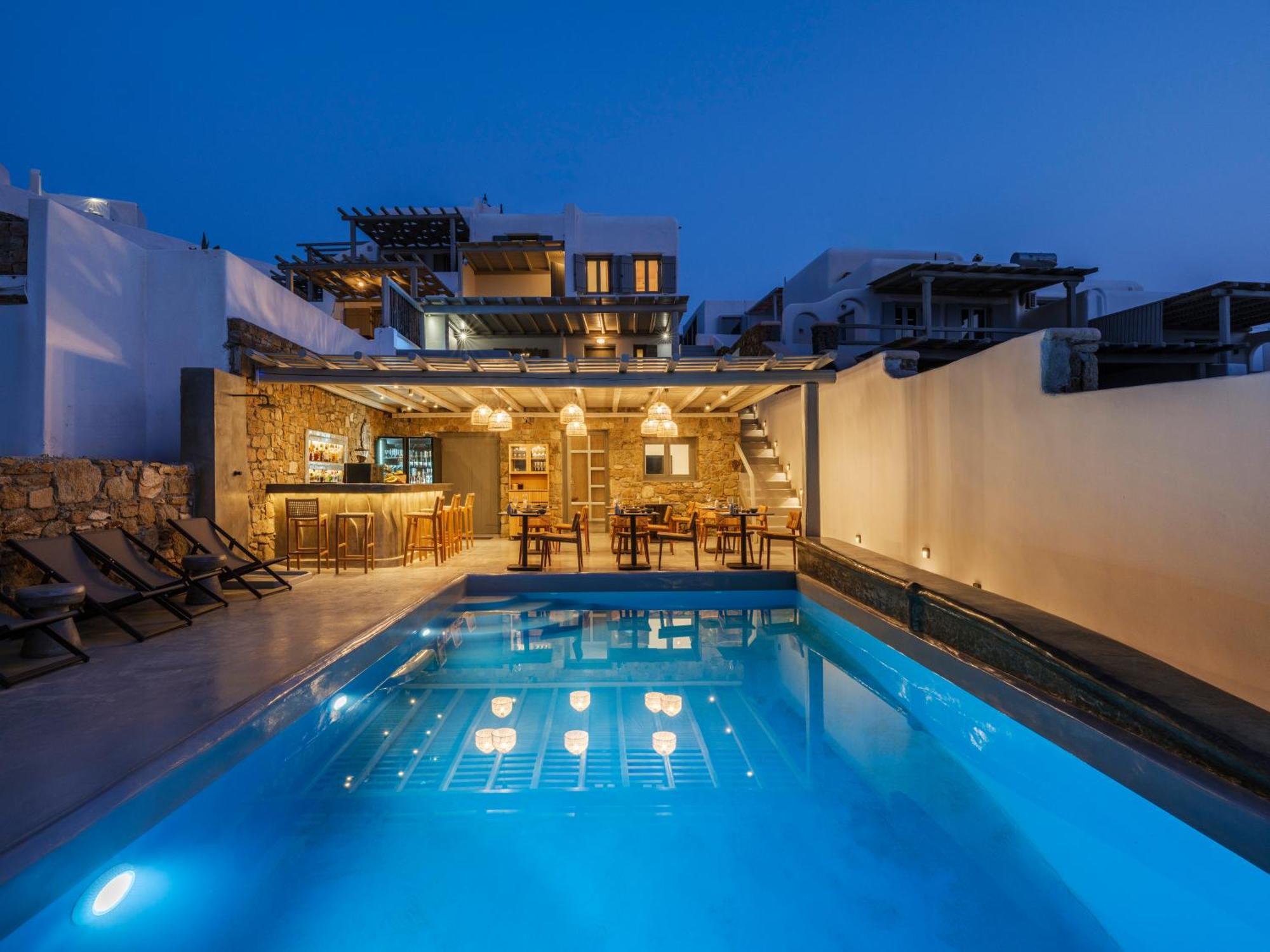 Mykonos Residence Villas & Suites Merchia Beach Ngoại thất bức ảnh