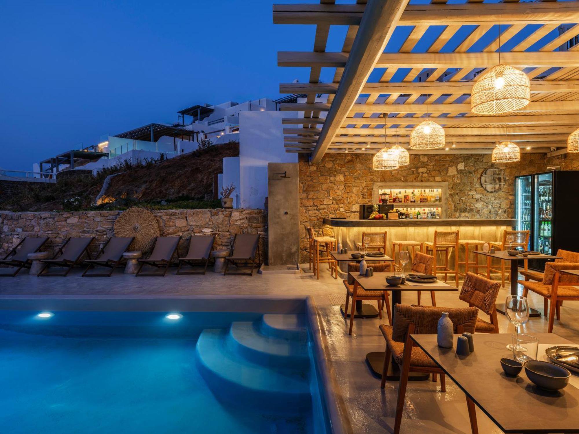 Mykonos Residence Villas & Suites Merchia Beach Ngoại thất bức ảnh